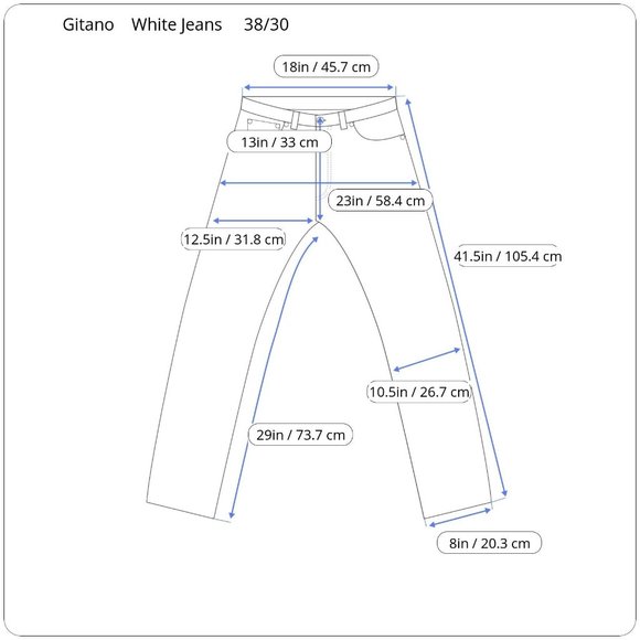Vintage GITANO JEANS White Acid Washed 80's/90's Baggy Jeans *RARE* - Picture 10 of 10